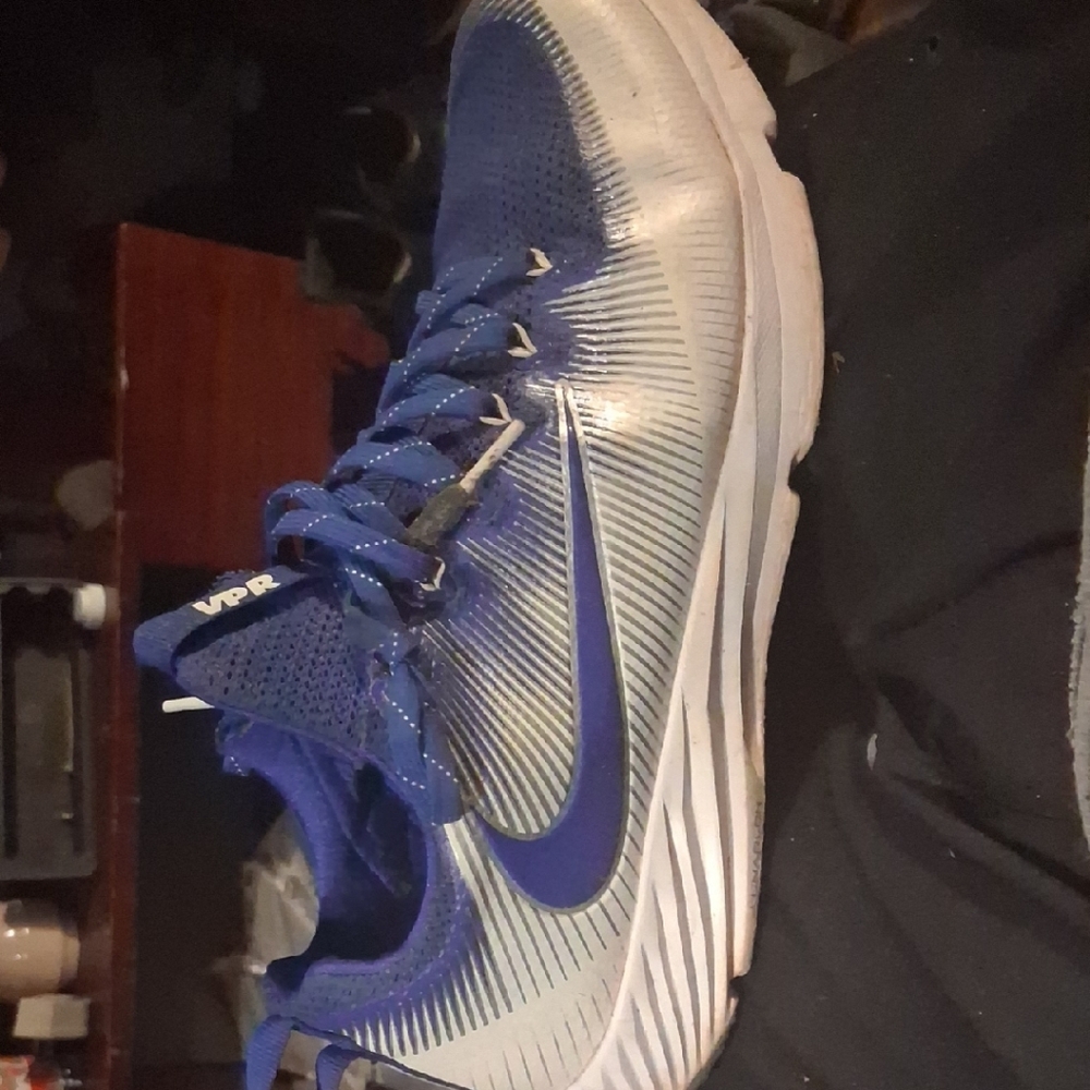 Nike Blue and White High-Performance Athletic Shoes